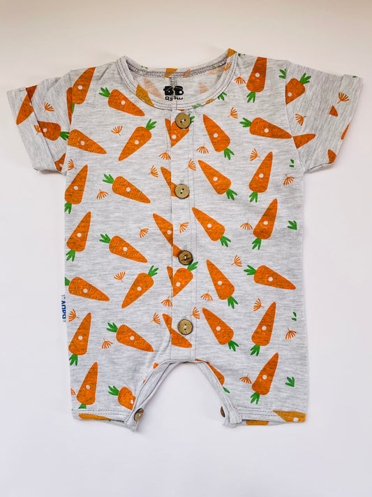 Carrot Cotton Rompers