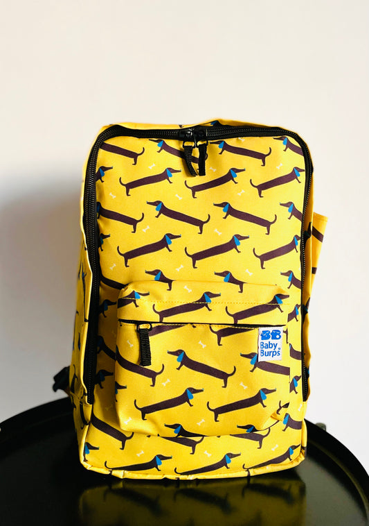 Yellow Dog Diaper Bag