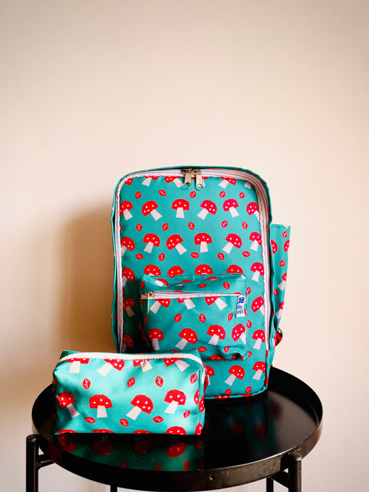 Green Mushroom Diaper Bag