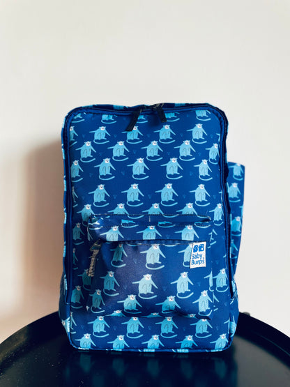 Blue Monkey Diaper Bag