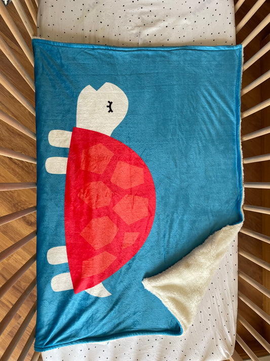 Burpy Turtle Baby Blanket