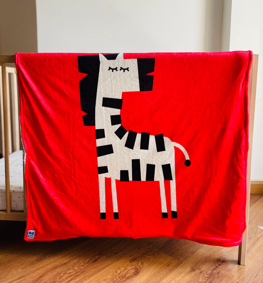 Burpy Zebra Baby Blanket