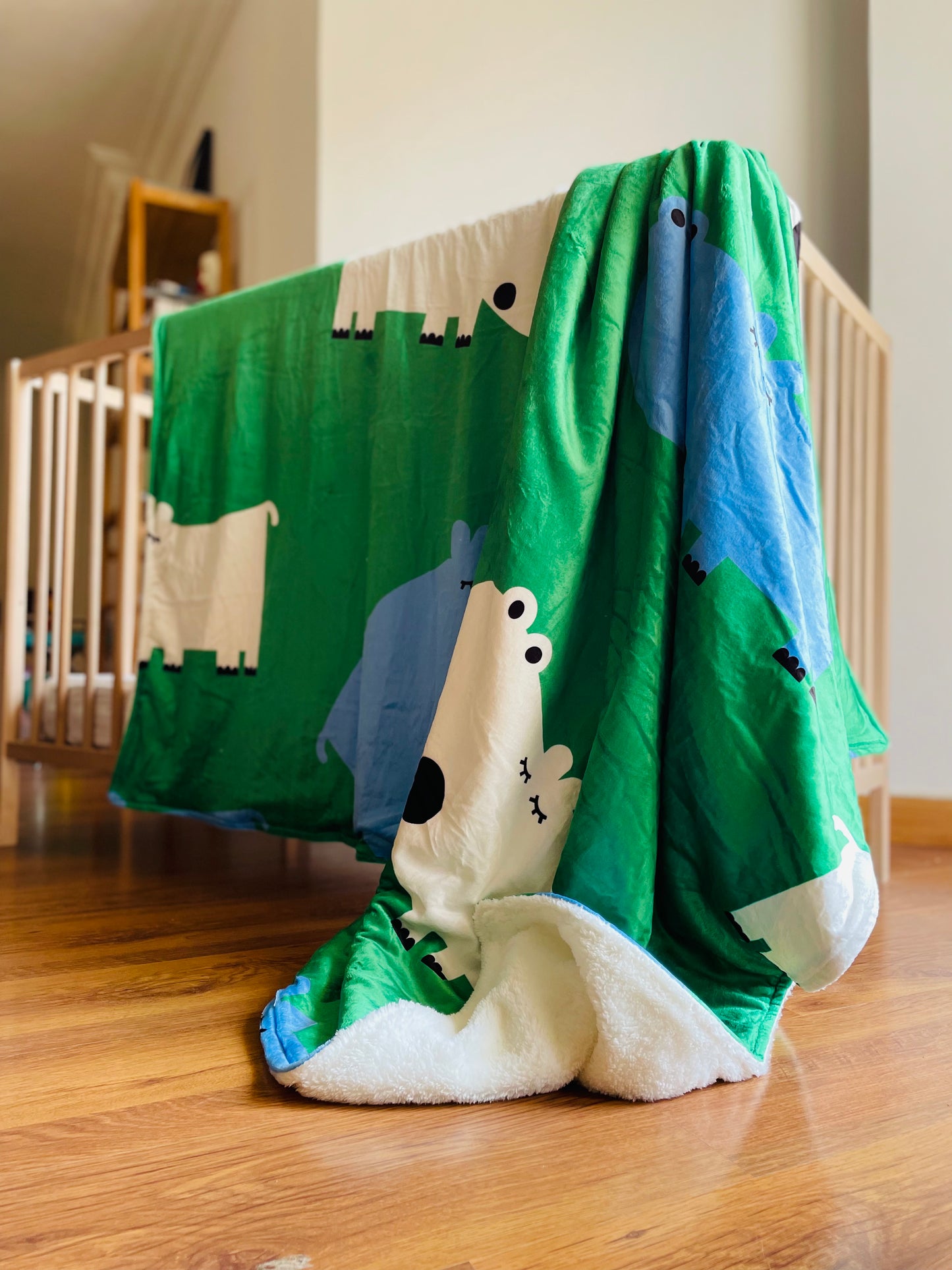 Burpy Hippo Toddler Blanket