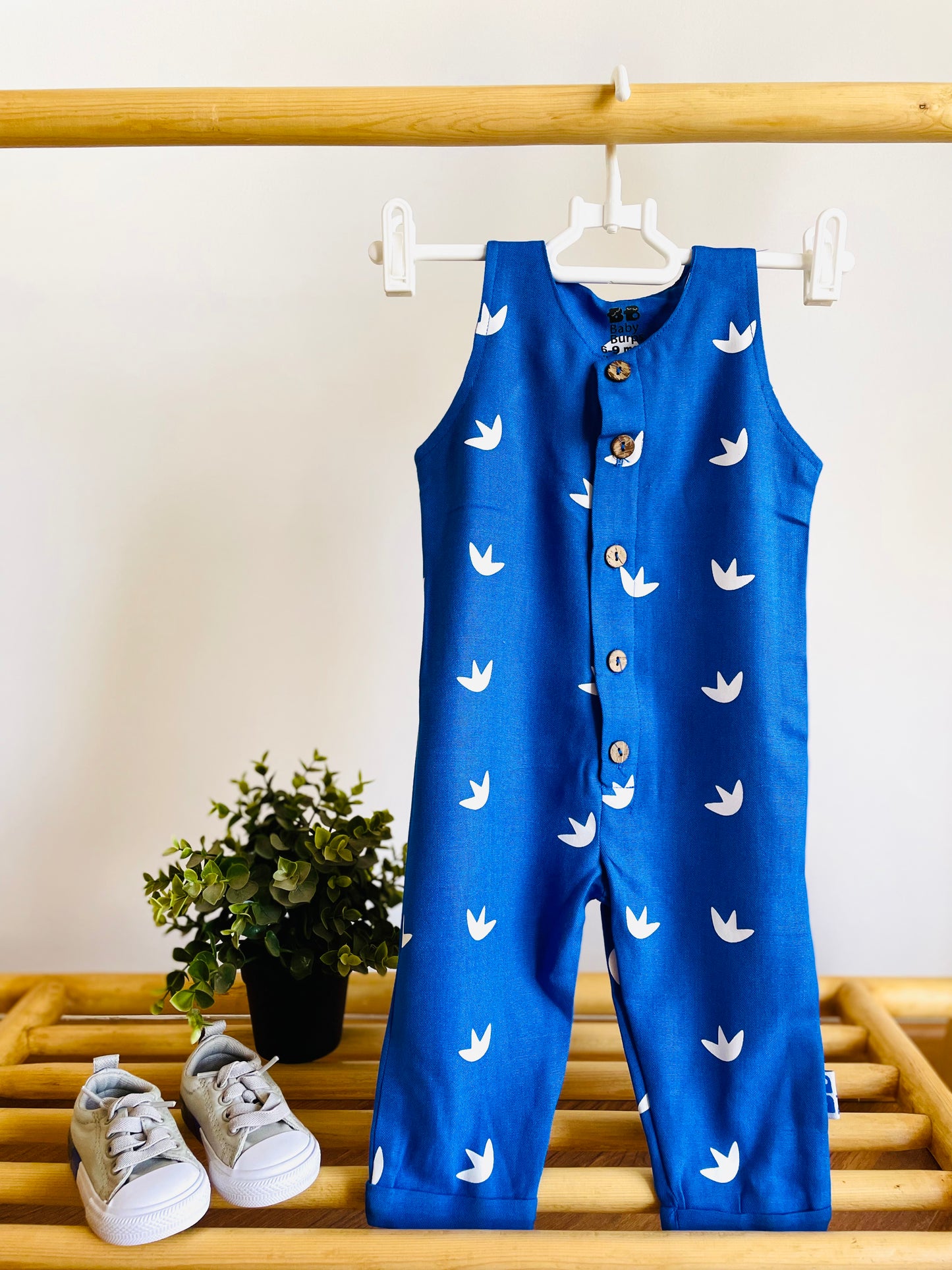 Natural Cotton Jumpsuit- Floral